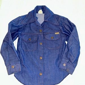 Tough skins Growing Girl Girls (Vintage) Jean Shirt /Jacket Size 7-EUC